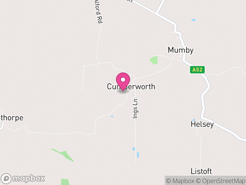 Map of Cumberworth, East Lindsey