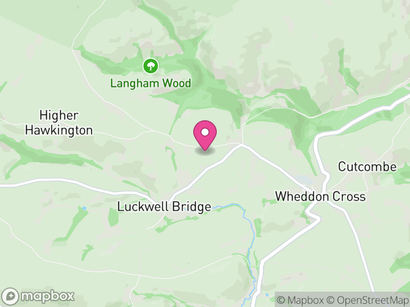 Map of Cutcombe, Somerset