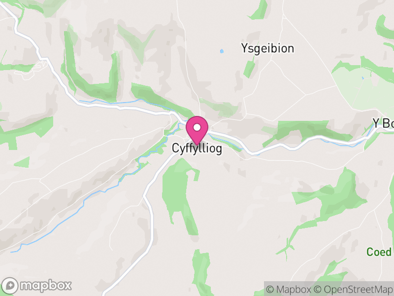 Map of Cyffylliog, Denbighshire