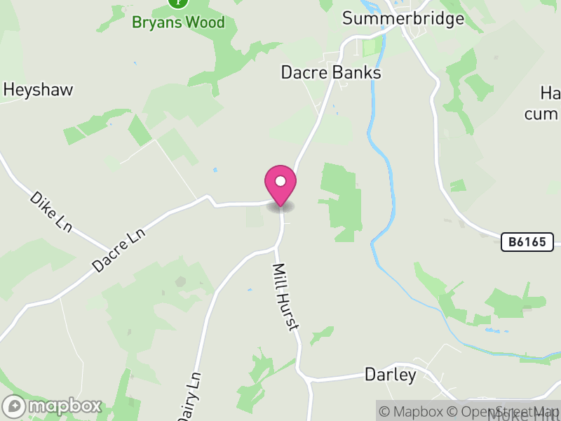 Map of Dacre, North Yorkshire