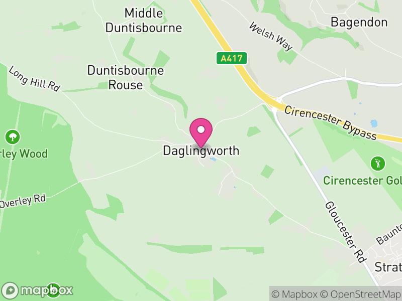 Map of Daglingworth, Cotswold