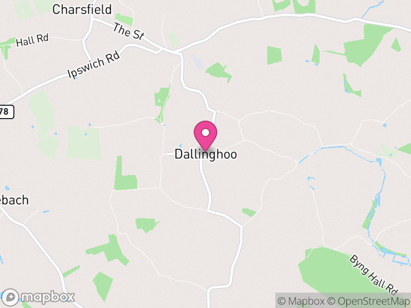 Map of Dallinghoo, East Suffolk
