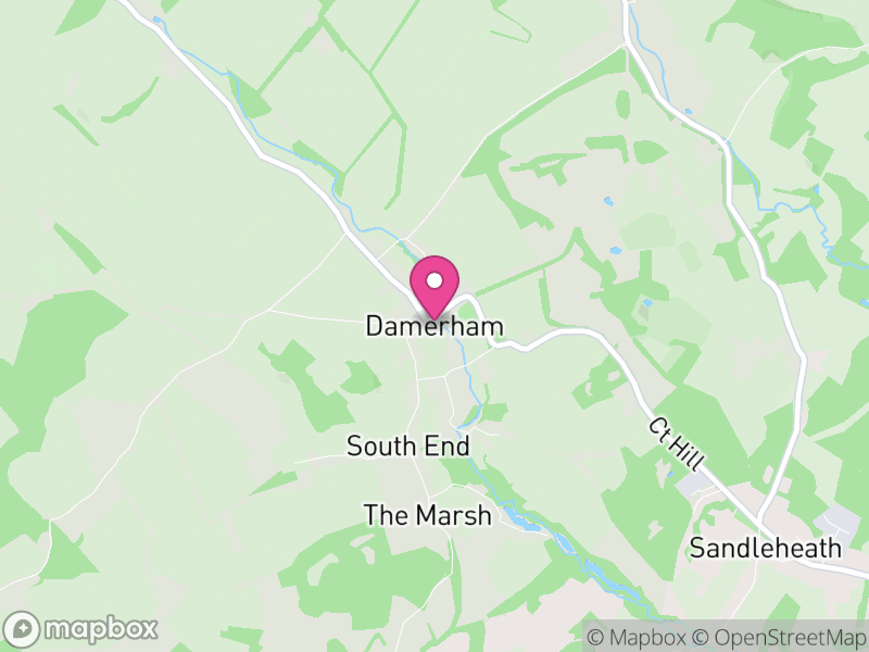 Map of Damerham, New Forest