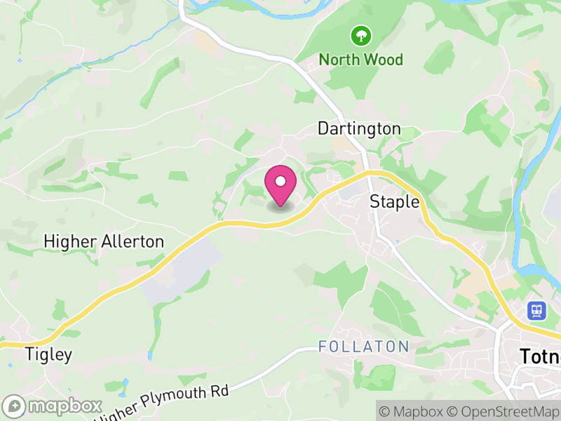 Map of Dartington, South Hams