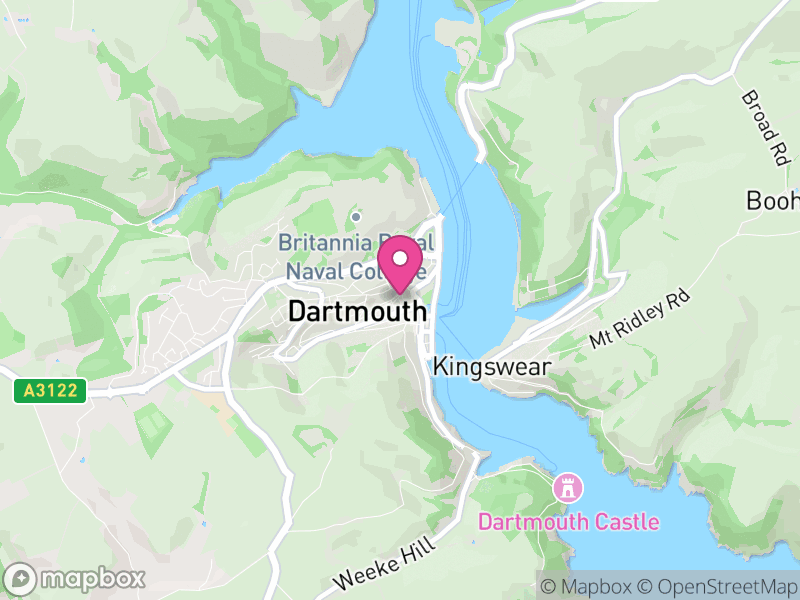 Map of Dartmouth, South Hams