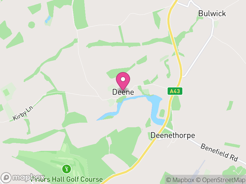 Map of Deene, North Northamptonshire