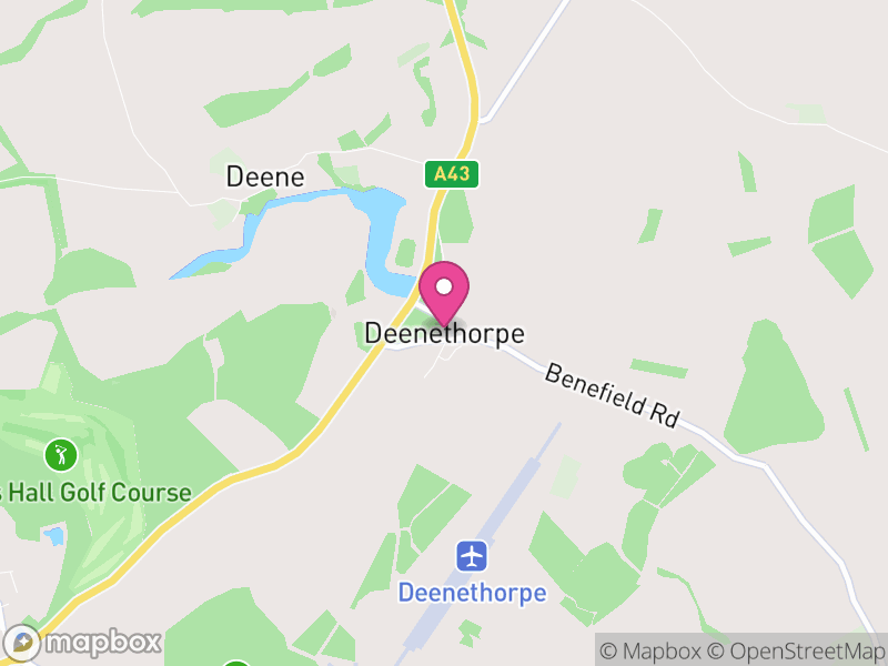 Map of Deenethorpe, North Northamptonshire