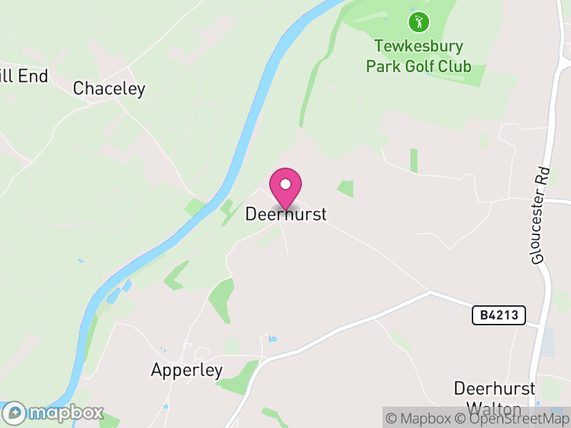 Map of Deerhurst, Tewkesbury