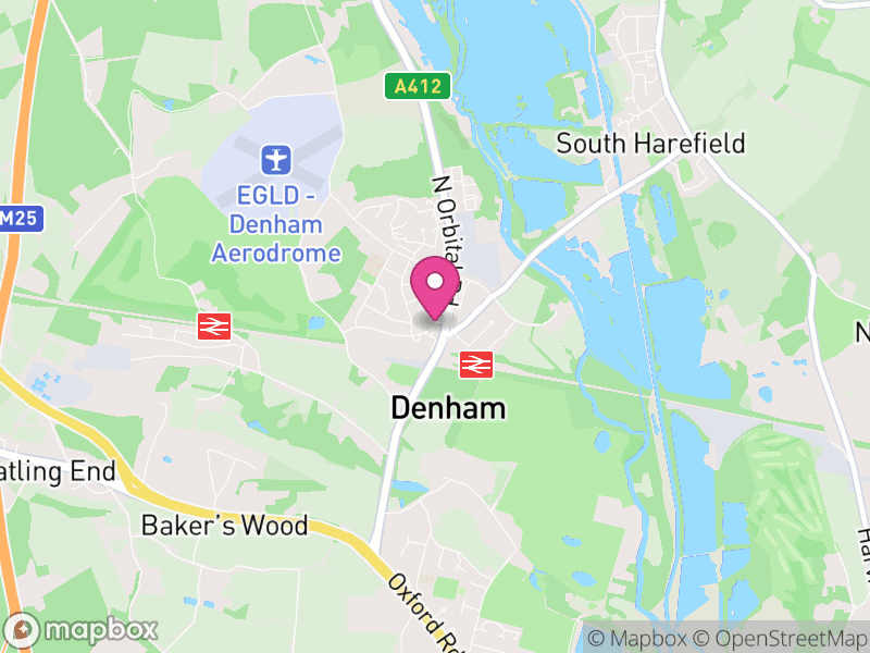 Map of Denham, Denham