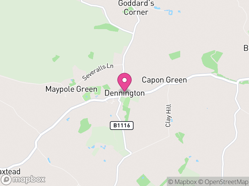 Map of Dennington, East Suffolk