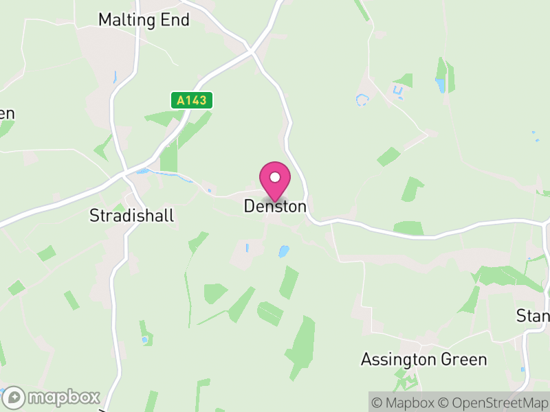 Map of Denston, West Suffolk