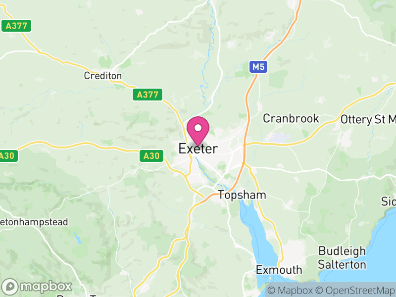 Map of Devon, England