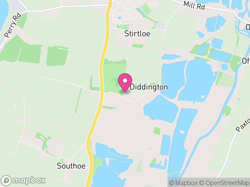 Map of Diddington, Huntingdonshire