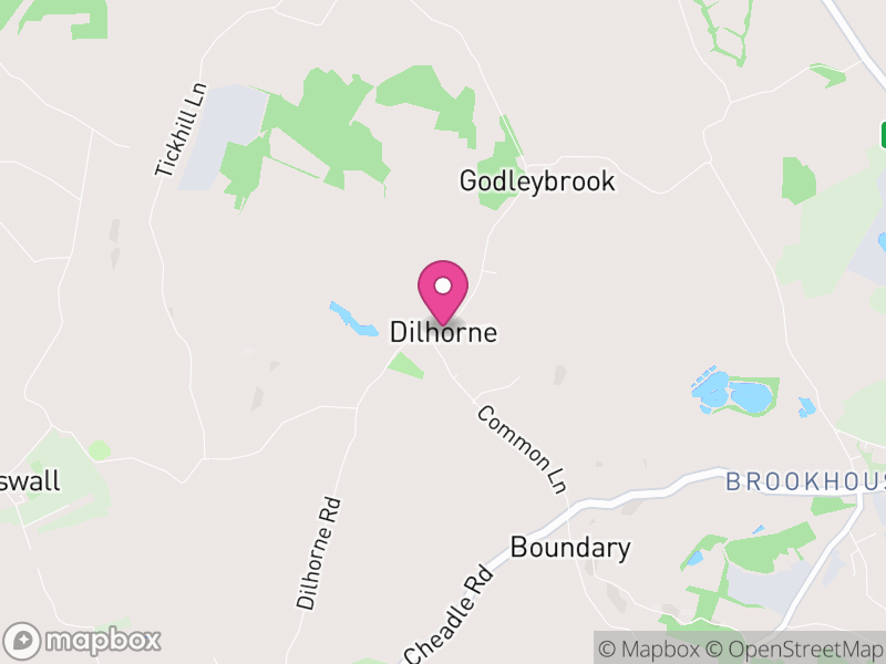 Map of Dilhorne, Staffordshire Moorlands