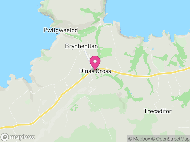 Map of Dinas Cross, Pembrokeshire