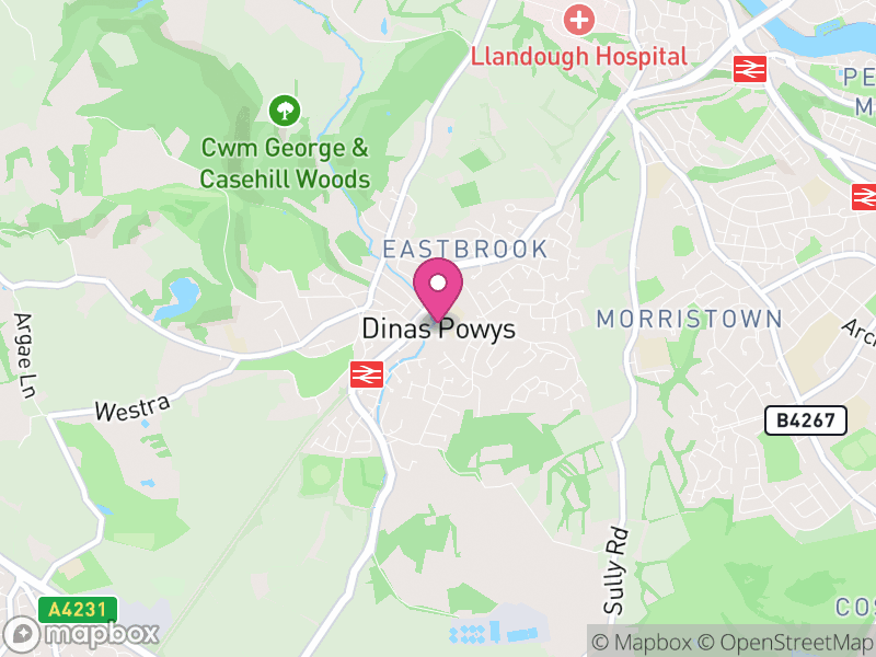 Map of Dinas Powys, Vale of Glamorgan