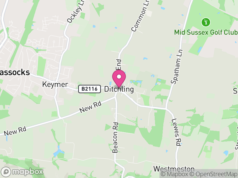 Map of Ditchling, Lewes