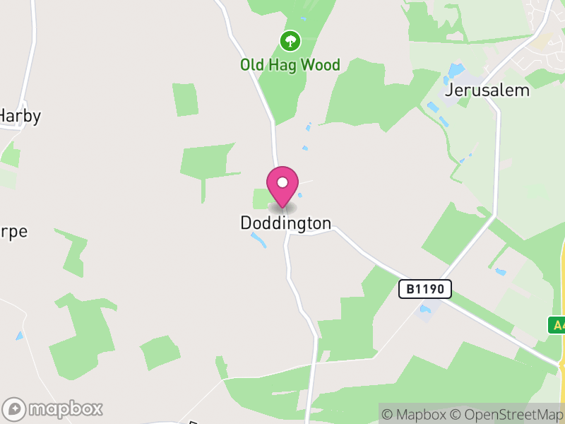 Map of Doddington and Whisby, North Kesteven