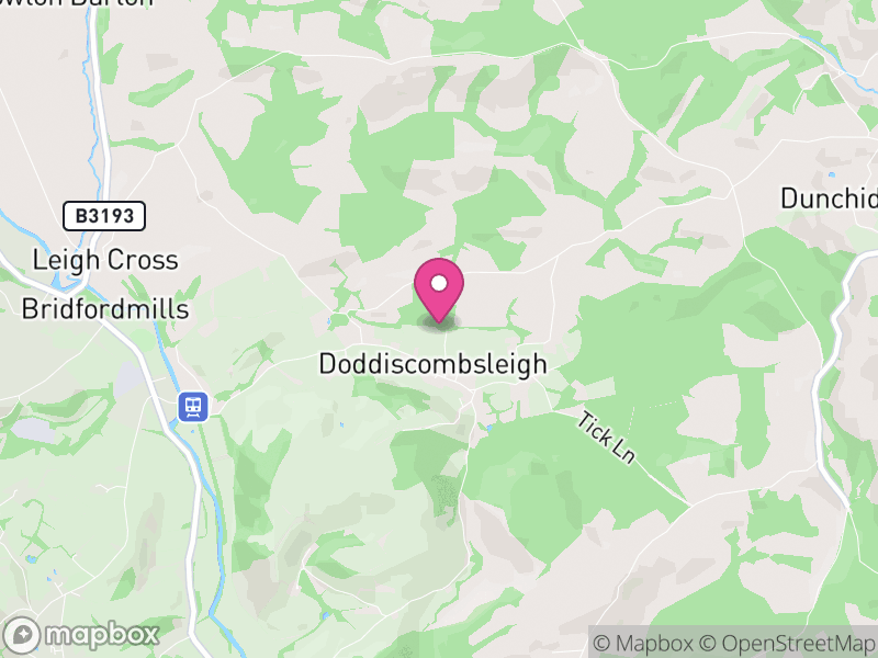 Map of Doddiscombsleigh, Teignbridge