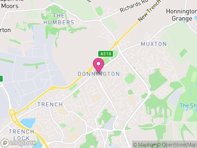 Map of Donnington and Muxton, Telford and Wrekin