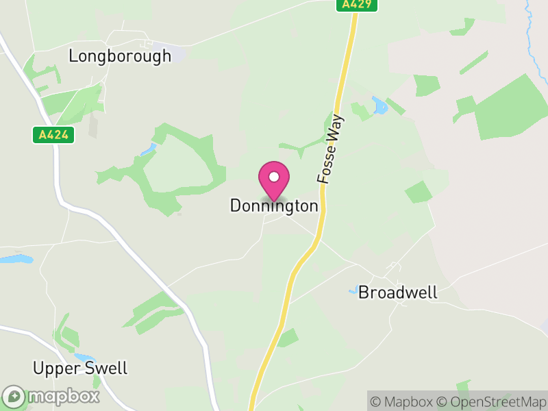 Map of Donnington, Cotswold