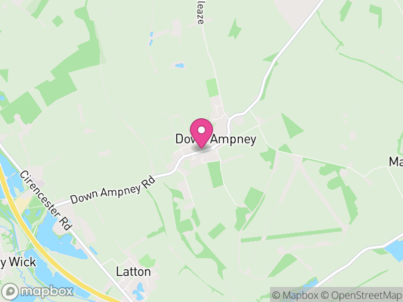 Map of Down Ampney, Cotswold