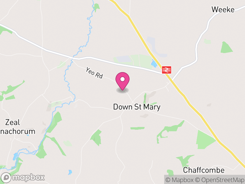 Map of Down St. Mary, Mid Devon