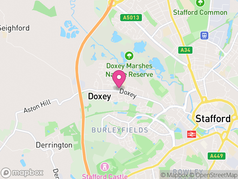 Map of Doxey, Stafford