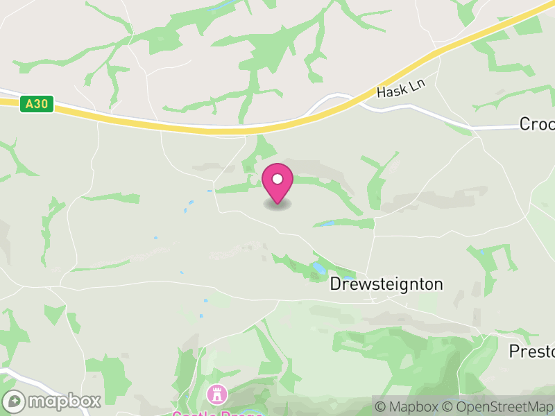 Map of Drewsteignton, West Devon