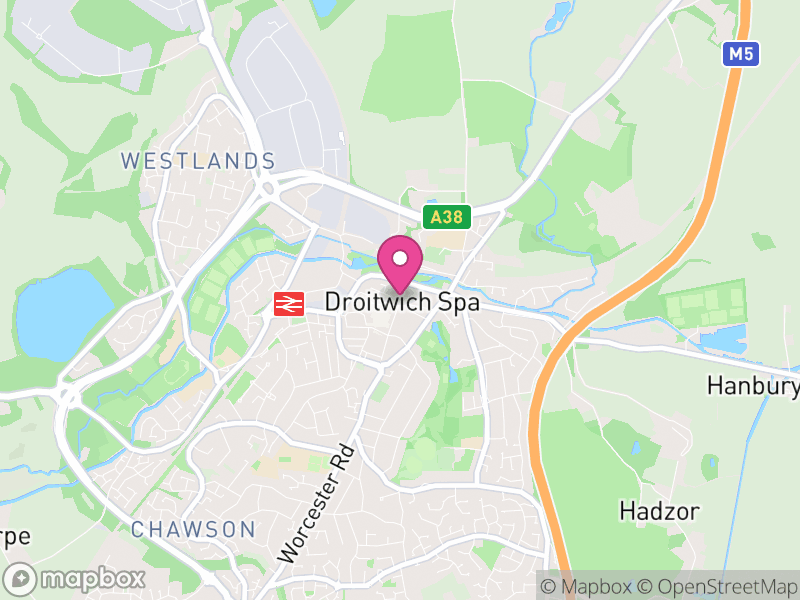 Map of Droitwich Spa, Wychavon