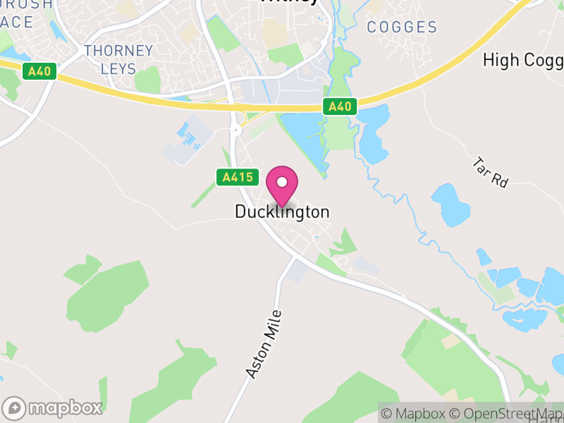 Map of Ducklington, West Oxfordshire