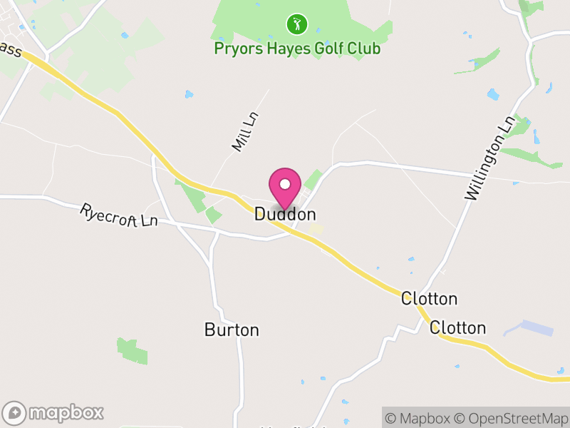 Map of Duddon, Cheshire West and Chester