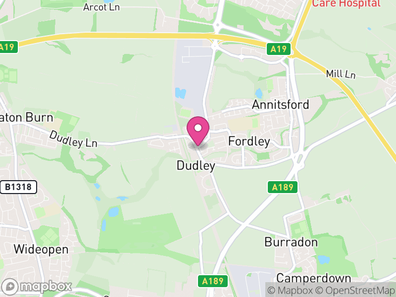 Map of Dudley, West Midlands