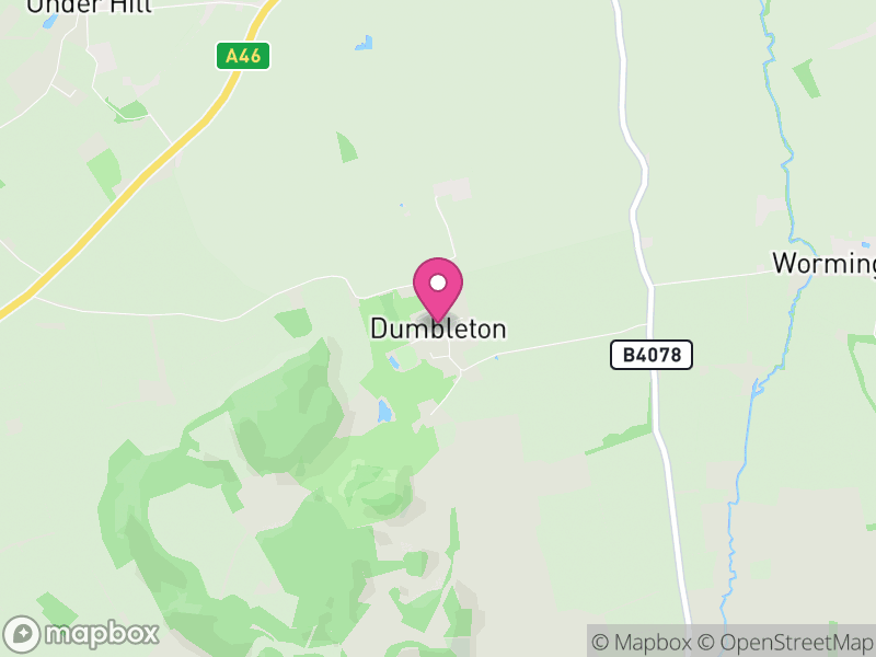 Map of Dumbleton, Tewkesbury