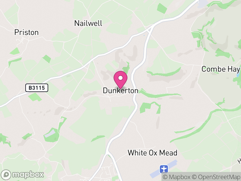 Map of Dunkerton and Tunley, Bath and North East Somerset