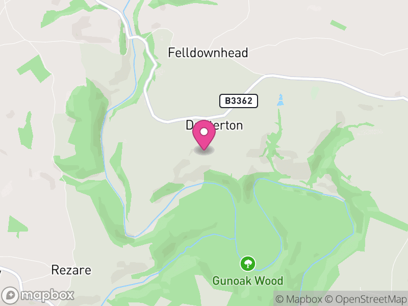 Map of Dunterton, West Devon