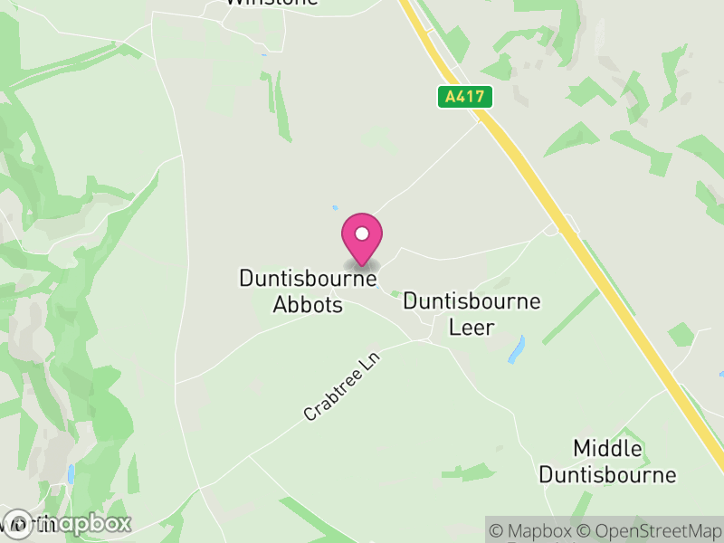 Map of Duntisbourne Abbots, Cotswold
