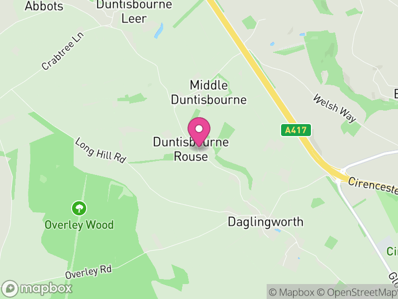 Map of Duntisbourne Rouse, Cotswold