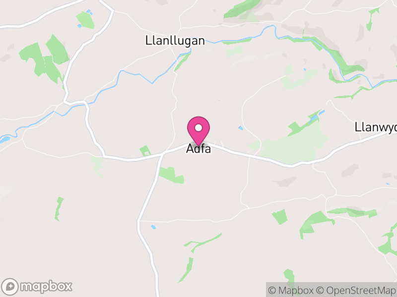 Map of Dwyriw, Powys