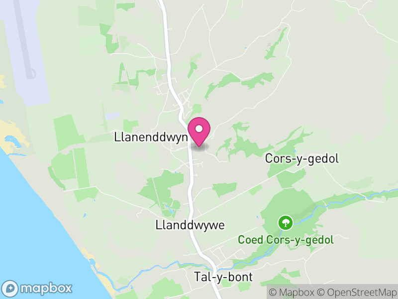 Map of Dyffryn Ardudwy, Gwynedd