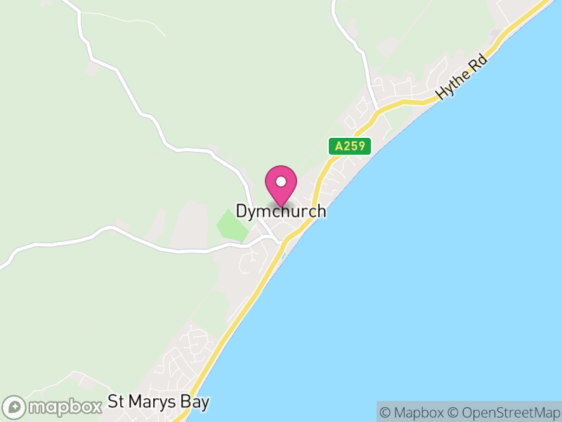 Map of Dymchurch, Folkestone and Hythe