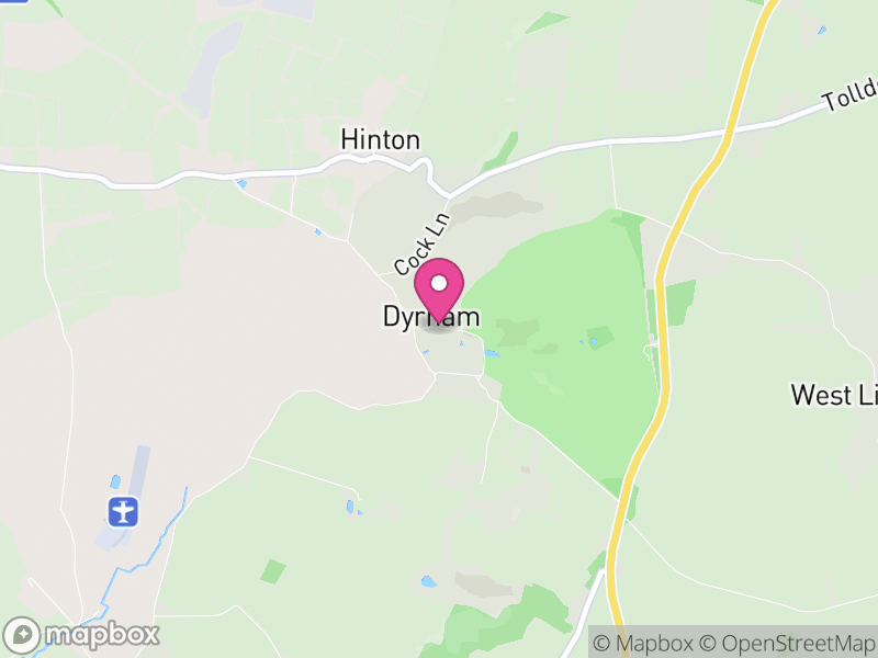 Map of Dyrham and Hinton, South Gloucestershire