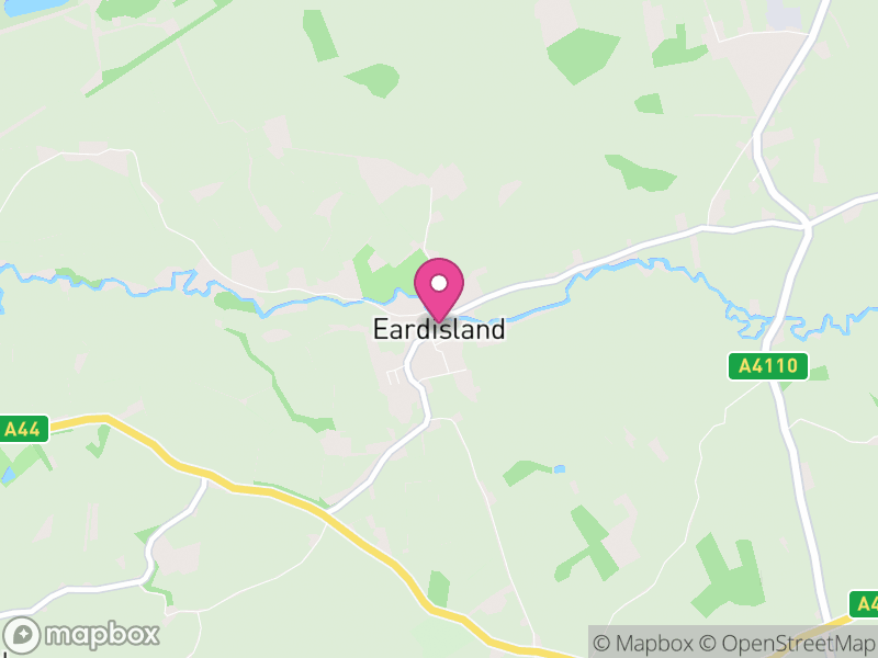 Map of Eardisland, Herefordshire