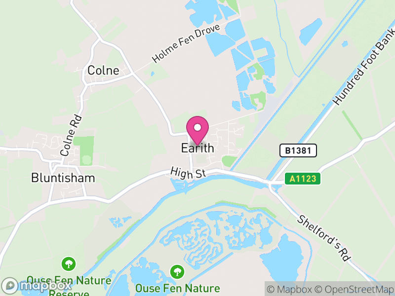 Map of Earith, Huntingdonshire