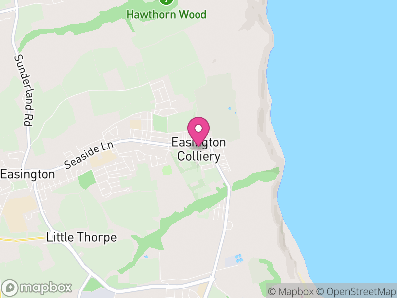 Map of Easington Colliery, County Durham