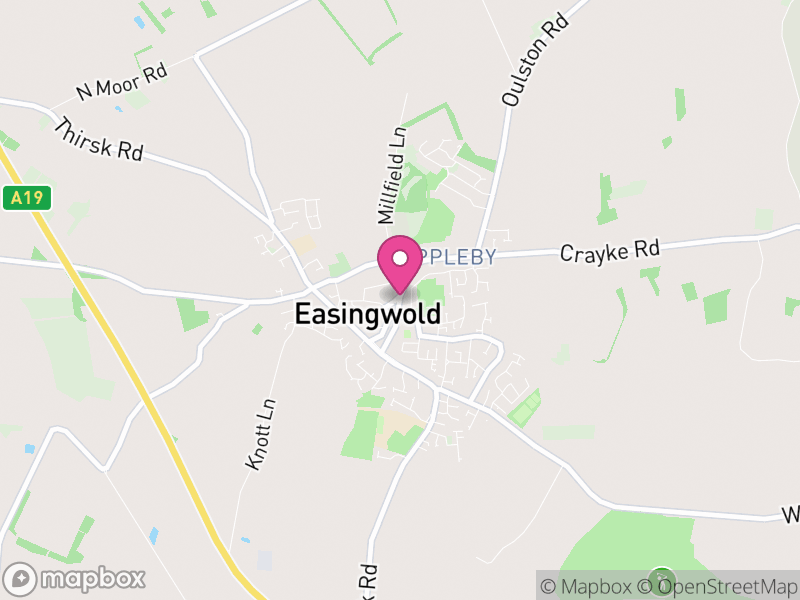 Map of Easingwold, North Yorkshire