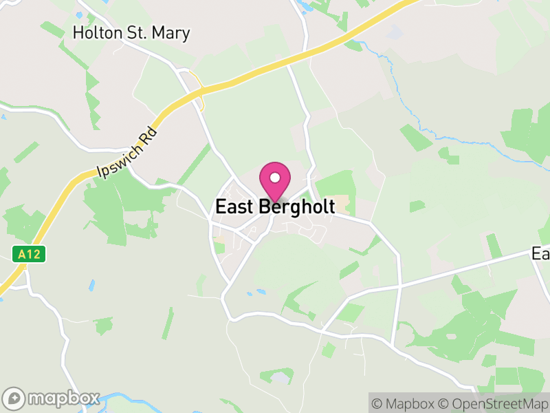 Map of East Bergholt, Babergh