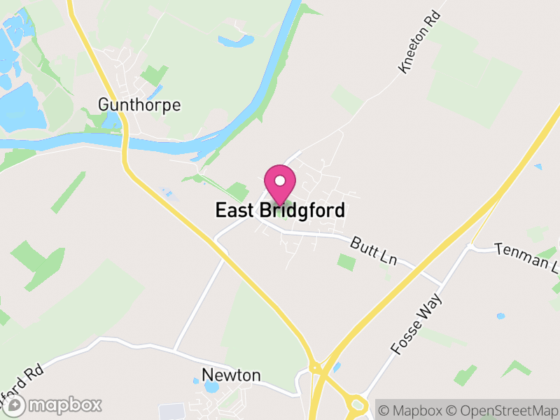 Map of East Bridgford, Rushcliffe