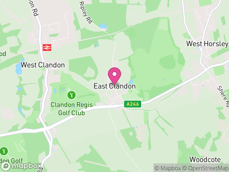 Map of East Clandon, Guildford