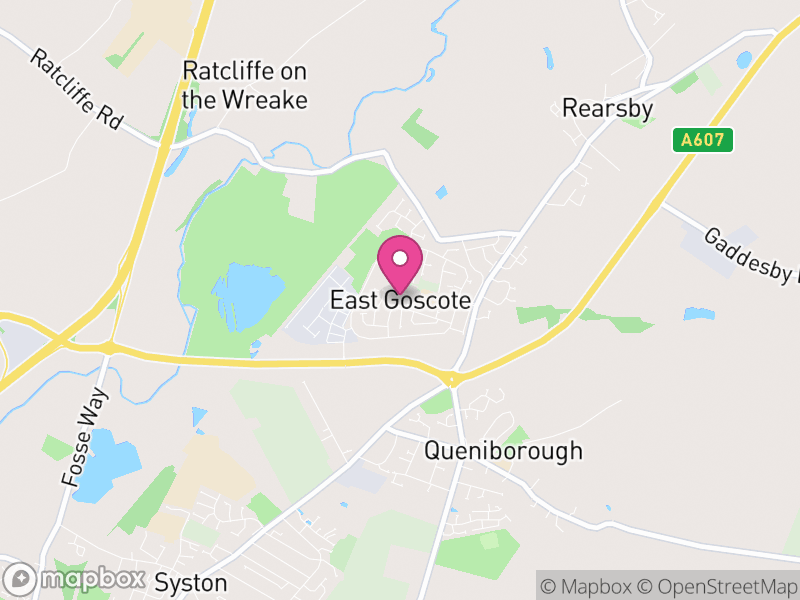 Map of East Goscote, Charnwood